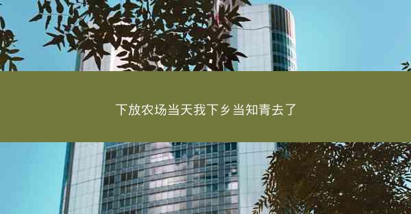 下放农场当天我下乡当知青去了