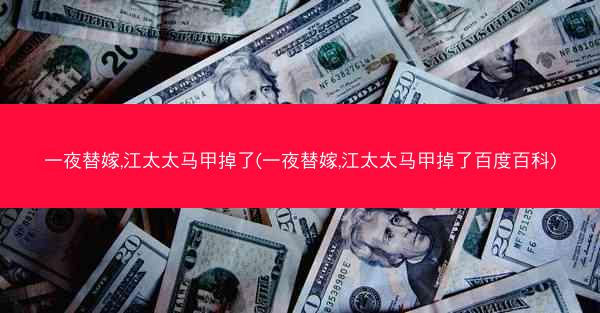 一夜替嫁,江太太马甲掉了(一夜替嫁,江太太马甲掉了百度百科)