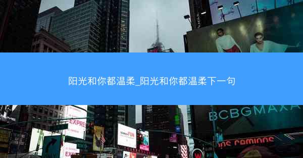 阳光和你都温柔_阳光和你都温柔下一句