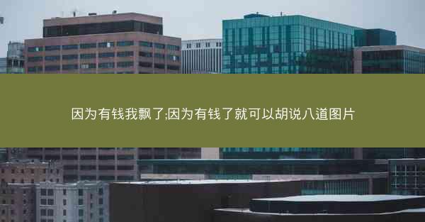 因为有钱我飘了;因为有钱了就可以胡说八道图片