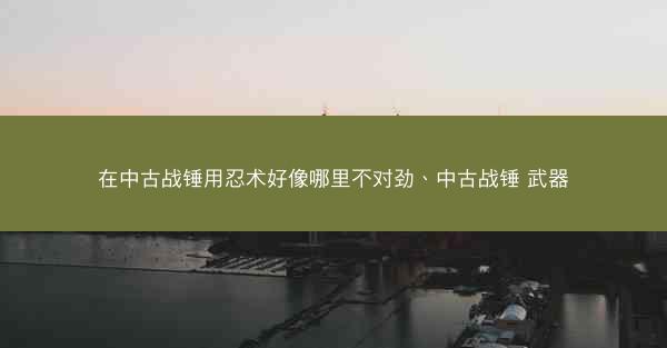 在中古战锤用忍术好像哪里不对劲、中古战锤 武器