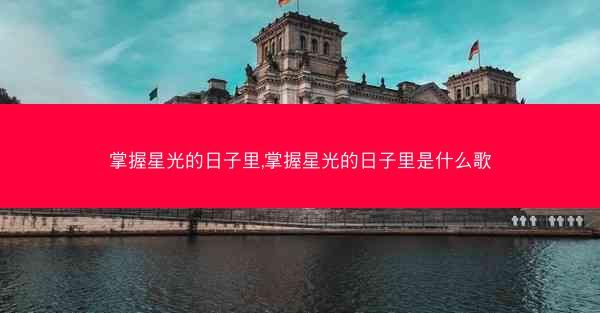 掌握星光的日子里,掌握星光的日子里是什么歌