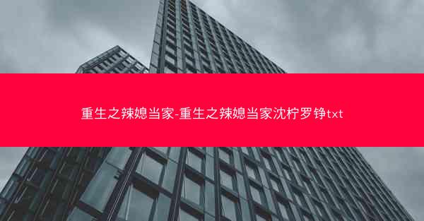 重生之辣媳当家-重生之辣媳当家沈柠罗铮txt