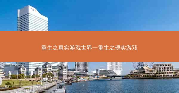 重生之真实游戏世界—重生之现实游戏