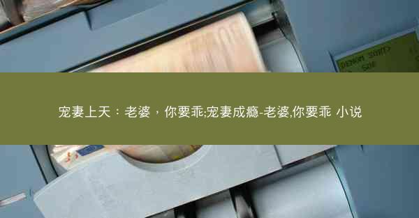 宠妻上天：老婆，你要乖;宠妻成瘾-老婆,你要乖 小说