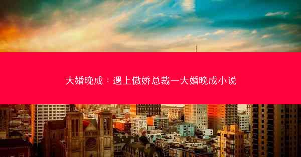 大婚晚成：遇上傲娇总裁—大婚晚成小说