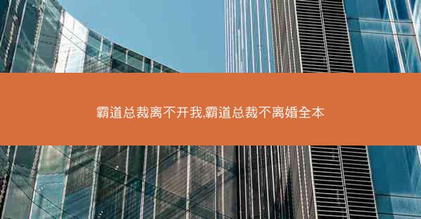 霸道总裁离不开我,霸道总裁不离婚全本