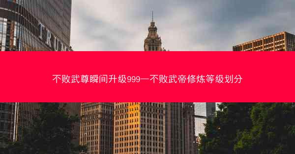 不败武尊瞬间升级999—不败武帝修炼等级划分