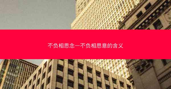 不负相思念—不负相思意的含义