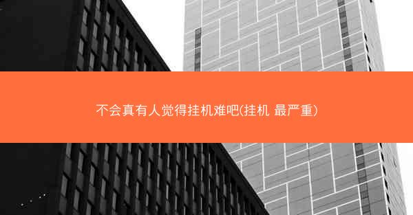 不会真有人觉得挂机难吧(挂机 最严重)