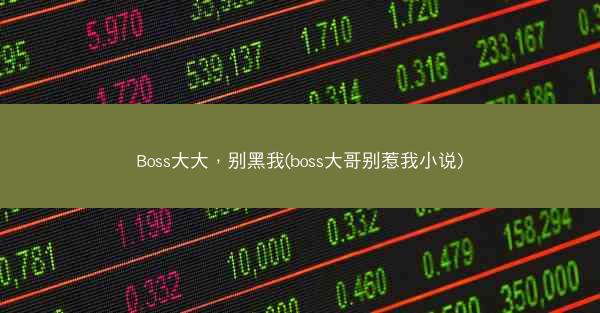 Boss大大，别黑我(boss大哥别惹我小说)