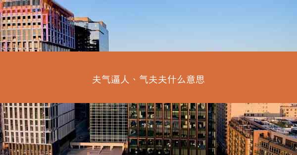 夫气逼人、气夫夫什么意思