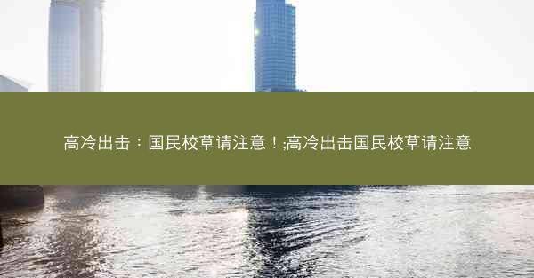 高冷出击：国民校草请注意！;高冷出击国民校草请注意