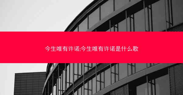 今生唯有许诺;今生唯有许诺是什么歌