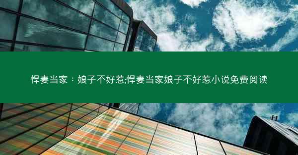 悍妻当家：娘子不好惹;悍妻当家娘子不好惹小说免费阅读